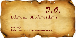 Décsi Oktávián névjegykártya